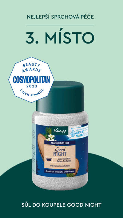 Kneipp sůl do koupele Good Night usnadňuje usínání a zlepšuje spánek